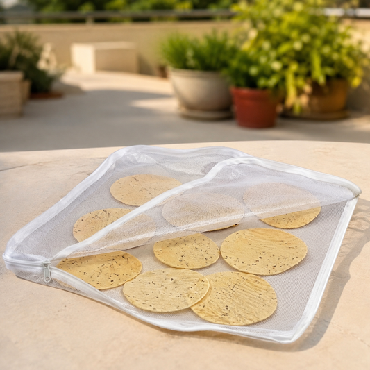 Papad Drying Cloth with Net & Zip