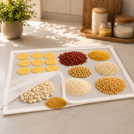 Papad Drying Cloth with Net & Zip